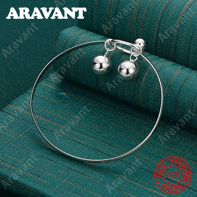 Armreif Doppelglocken, 925 Silber, Damen - Bild 1
