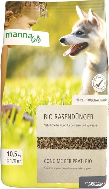 Manna Bio Rasendünger Slow-Release mit NPK 10-2-4, 10,5 kg - Bild 1