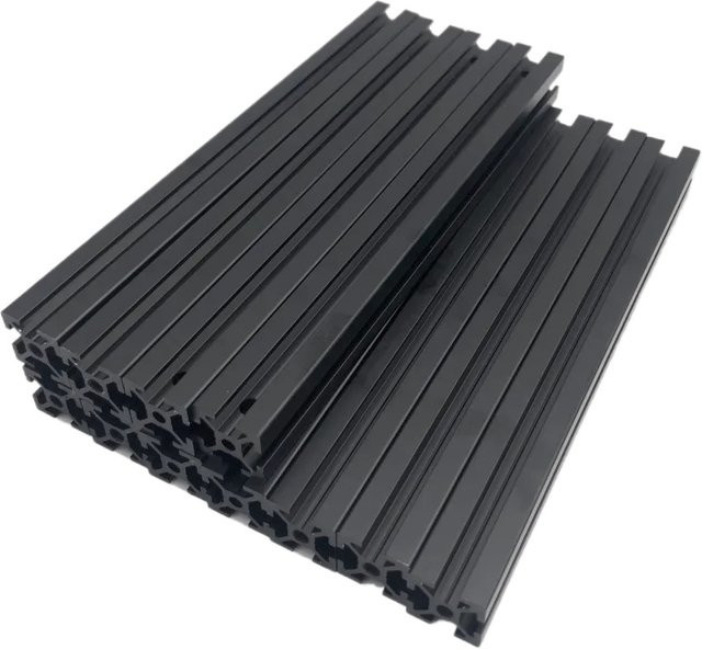 Funssor Rook MK2 Extrusionsrahmen-Set in Schwarz mit eloxierten Blindverbindungen - Bild 1