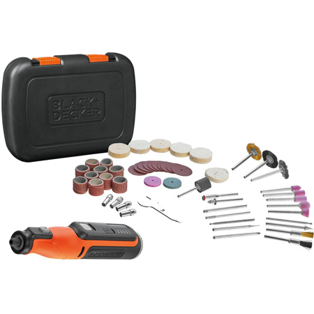 Black+Decker Multifunktions-Werkzeug BCRT8IK-XJ mit wiederaufladbarem Akku in Schwarz und Orange