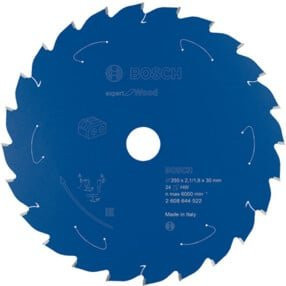 Bosch Kreissägeblatt Expert for Wood für Akkusägen, Carbide Tipped, Durchmesser: 250 mm, 24 Zähne, Blau - Bild 1