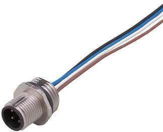 Ifm Electronic E10411 Einbaustecker gerade, 4-polig, silber, Länge: 0,5 m - Bild 1