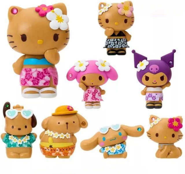 Re-ment Hello Kitty Hawaii Urlaub Blind Box Actionfiguren für dein Desktop-Ornament - Bild 1