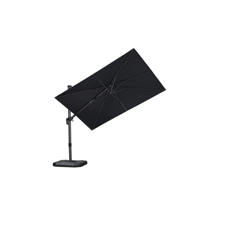 PURPLE LEAF Ampelschirm Quadratischer Terrassenschirm Grau B/T/H: 270 x 270 x 270 cm - Bild 2