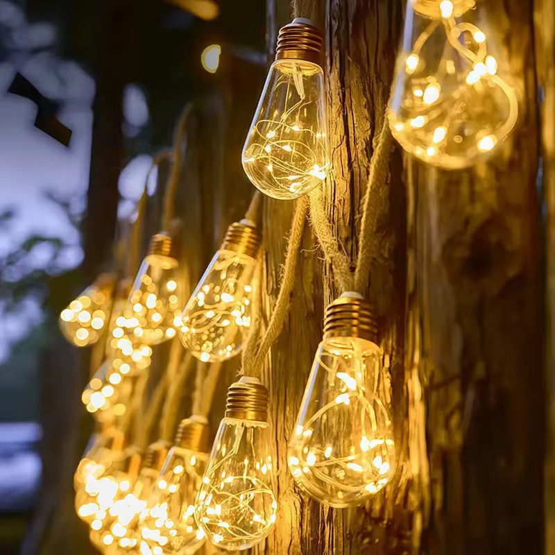 Globe Solar-LED-Lichterkette für den Außenbereich aus bruchsicherem Kunststoff mit wasserdichten Glühbirnen für Garten und Terrasse - Bild 5