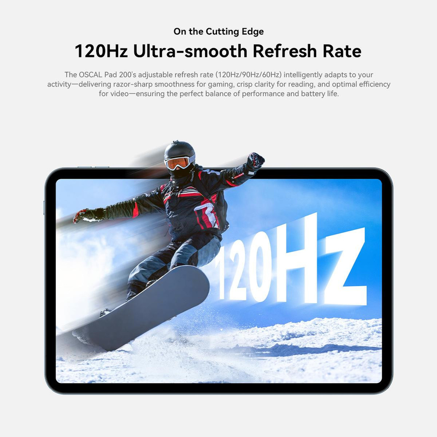 OSCAL Pad 200 Tablet mit 13,4 Zoll Full-HD+ Display, Android 16, 256 GB ROM, 24 GB RAM, 120Hz, Blau - Bild 4