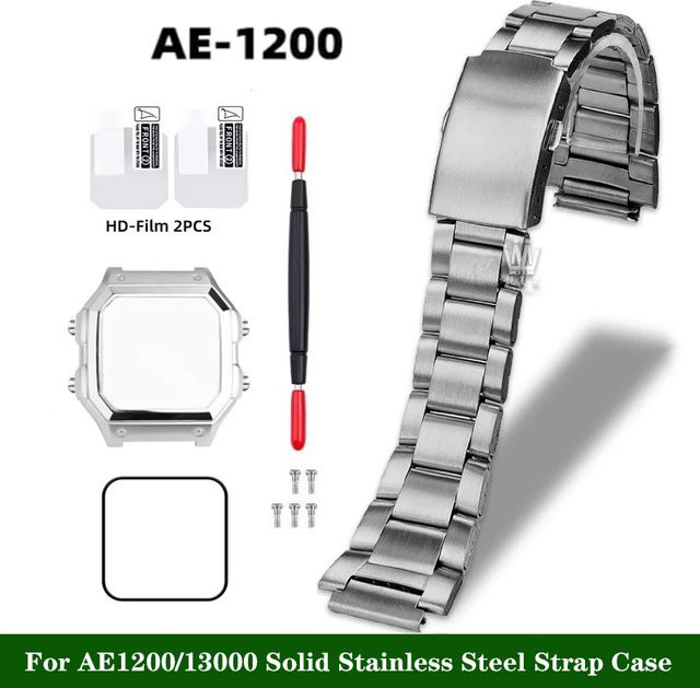 Casio Uhrenarmband und Gehäuse, Edelstahl, Silber, Unisex - Bild 1