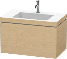 Duravit Waschtischunterschrank L-Cube c-bonded in Eiche natur mit 1 Auszug, B/T: 80 x 48 cm - Bild 1
