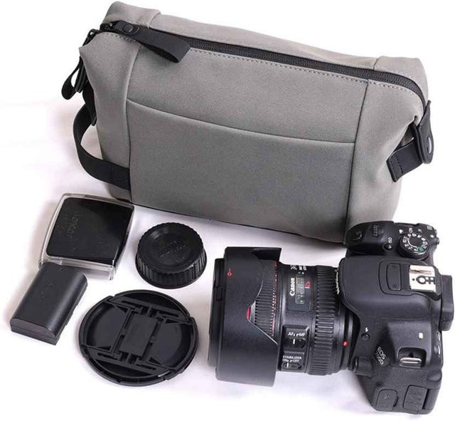 Kameratasche Fujifilm und Olympus in Grau als Kordelzugbeutel - Bild 1