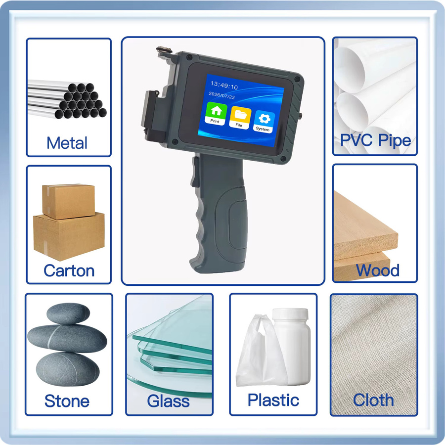 DCODE DC15 Tragbarer Handheld-Tintenstrahldrucker für QR-Codes, Barcodes, Logos und Texte mit 12,7mm Druckbreite - Bild 4