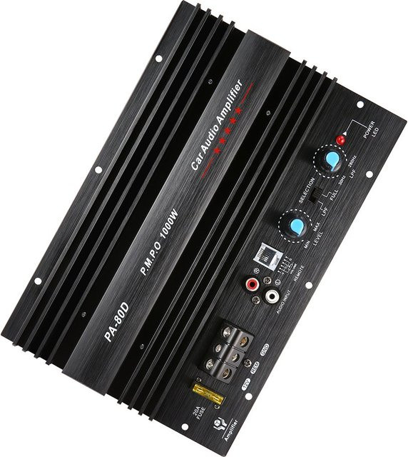 PA-80D Mono Leistungsverstärker 1000W für Auto-Audio 12V in Schwarz - Bild 1