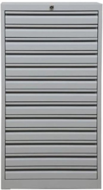 PROREGAL Schubladenschrank Swan mit 13 Schubladen in Grau, H x B x T: 98 x 53 x 43 cm - Bild 1