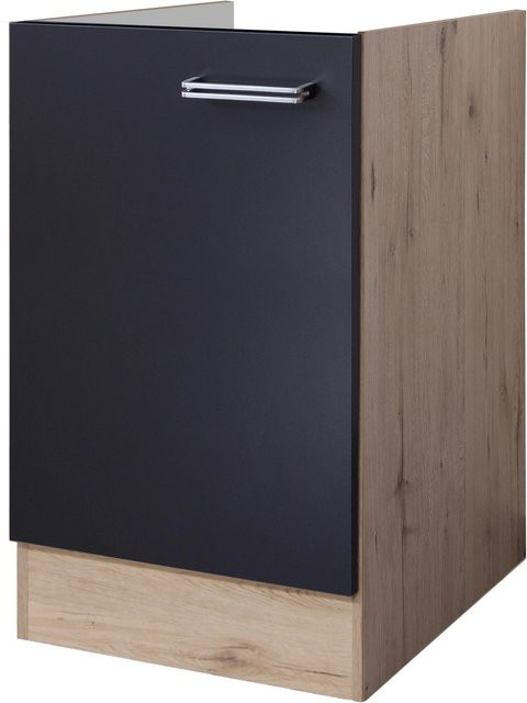 Flex-Well Spülenunterschrank Elva in Anthrazit, strukturiert, B/H/T: 50 x 82 x 57 cm - Bild 1