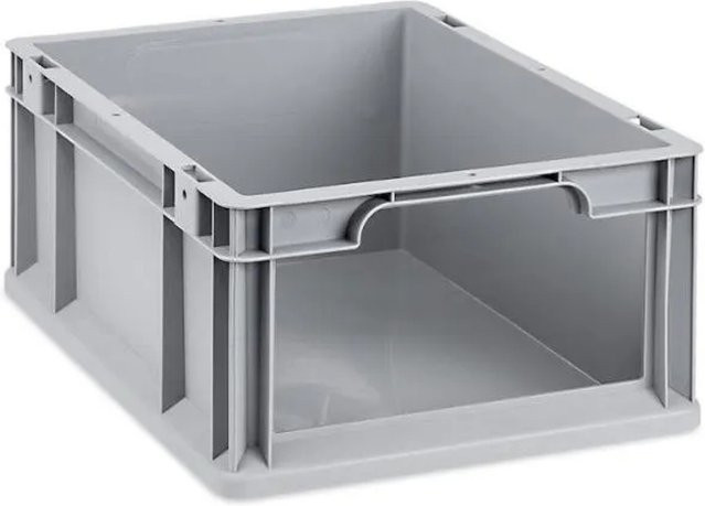 PROREGAL Eurobox NextGen Store Eurobehälter mit offener Front in Grau, H x B x T: 17 x 30 x 40 cm - Bild 1