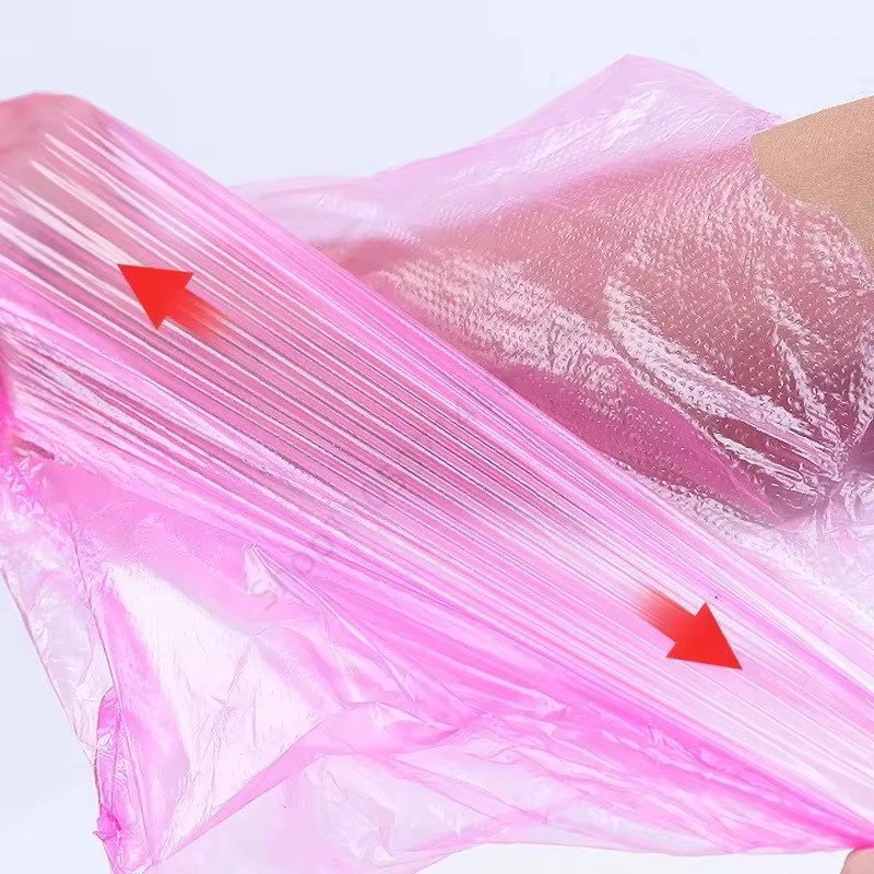 100 Stück Einweg-Plastiktüten in Rosa für Supermarkt, Einkauf und Aufbewahrung - Bild 2