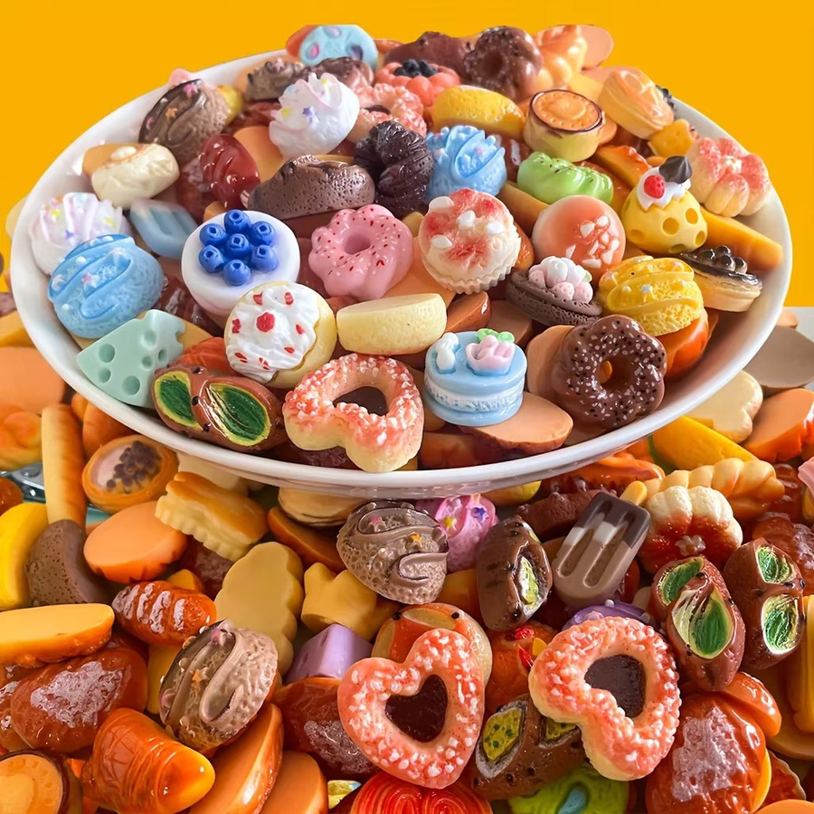 DUTRIEUX Miniatur-Lebensmittel- und Dessertstatuen-Set, Zubehör, Harz - Bild 2