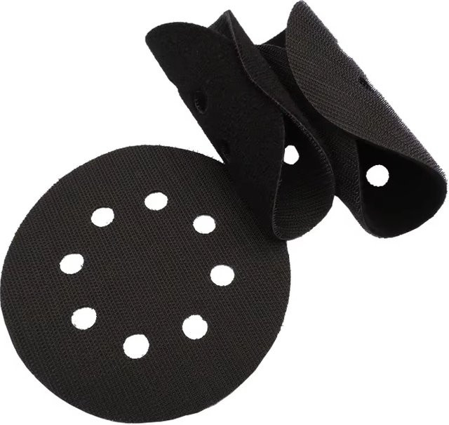 Ultradünnes Schnittstellenpad zum Polieren und Schleifen von Klettverschlüssen, Durchmesser: 125 mm, Farbe: Schwarz - Bild 1