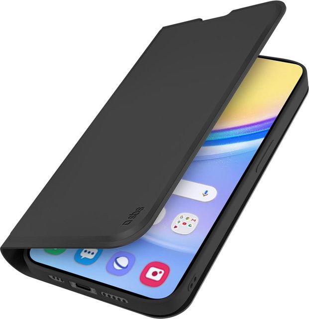 Samsung Galaxy A16 Klapphülle mit Ständer und Soft-Touch-Oberfläche in Schwarz - Bild 1