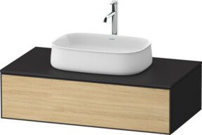 Duravit Waschtischunterschrank Zencha in Eiche Natur und Graphit Grau, B/T: 100 x 55 cm - Bild 1