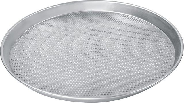 Schneider Pizzablech rund aus Aluminium, silber, Höhe: 2,5 cm, Durchmesser: 34 cm - Bild 1