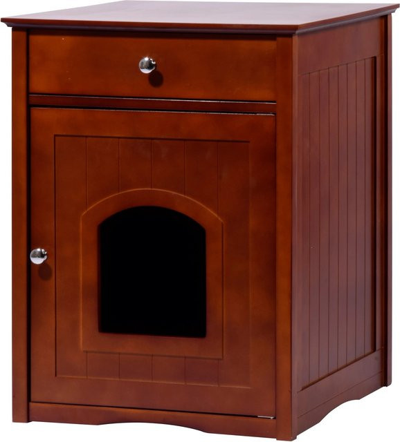 Dobar Mohrle Designer-Katzenschrank aus Holz in Braun, B/T/H: 52 x 48 x 63 cm - Bild 2