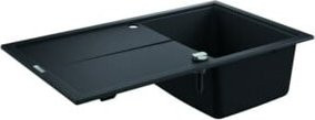 Grohe Komposit-Einbauspüle K400 50-C aus Granit in Grau mit Tropffläche und reversibler Anordnung, B/T: 86 x 50 cm, Höhe: 20,5 cm - Bild 1