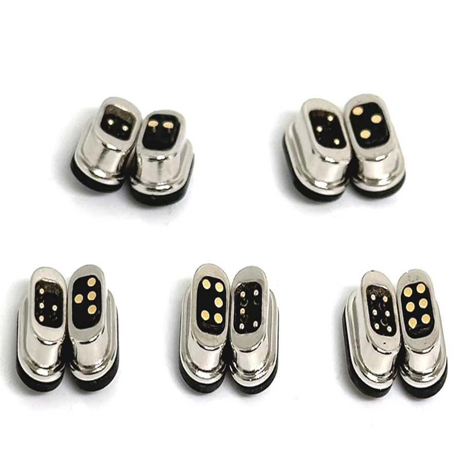 LAJQTAO Magnetischer Pogo-Pin DC-Stromanschluss Wasserdichter Weiblicher Federkontakt Steckverbinder 2,54mm 5V 2A - Bild 2