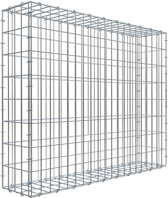 Gabiona C-Ring Gabionenkorb Drahtgitter Silbergrau B/T/H: 100 x 80 x 20 cm - Bild 1