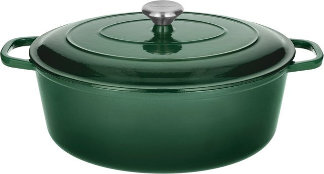 SILVERCREST Premium-Gusseisenbräter aus emailliertem Gusseisen, Grün, 7,1 l - Bild 1