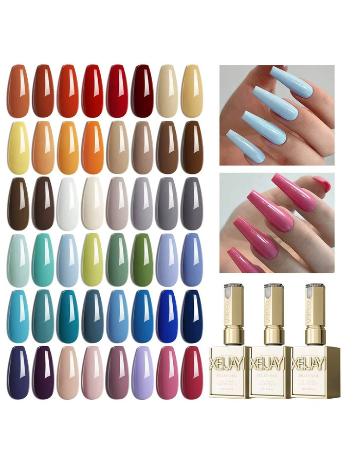 XEIJAYI Nagelgel-Set, 6 Farben, Grün, Glänzend - Bild 1