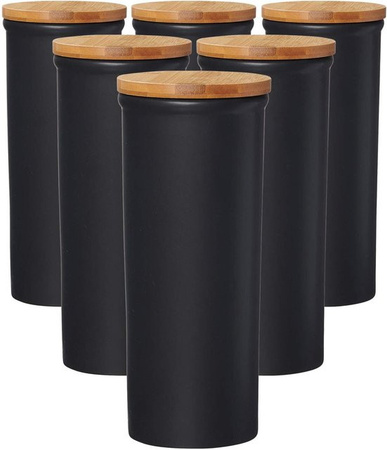 Ritzenhoff & Breker Vorratsdosen Jasper 6er Set Black, 1,6 l pro Dose