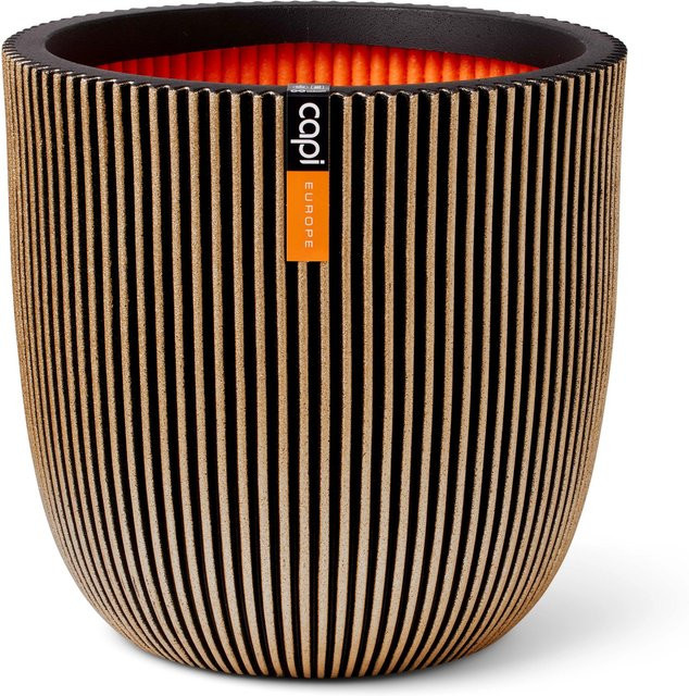 Capi Pflanztopf Kugel Groove Gold-Schwarz Breite: 43 cm, Höhe: 41 cm - Bild 1