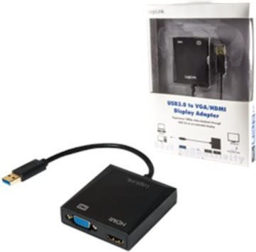 Logilink USB zu VGA und HDMI Videoadapter Schwarz UA0234 - Bild 2