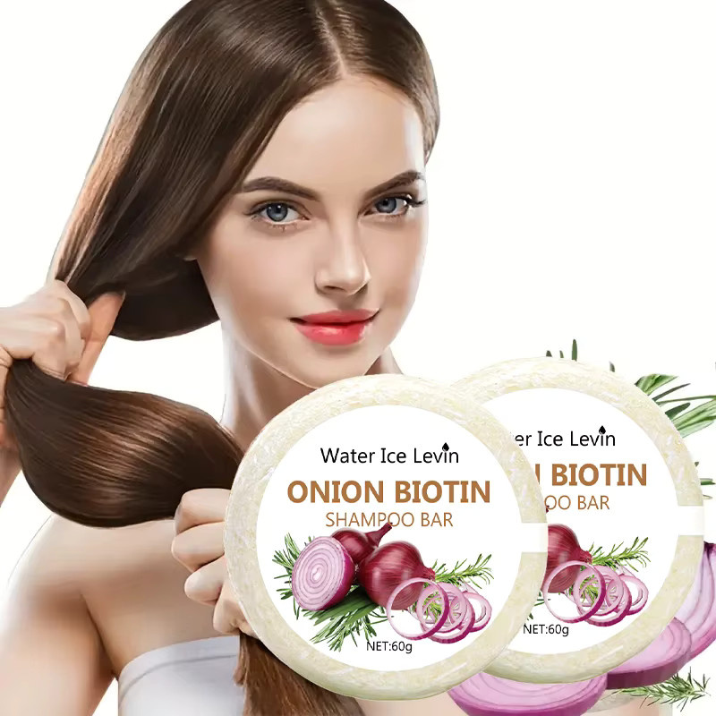 Water Ice Levin Haarwaschseife mit Zwiebel, Biotin und Rosmarinextrakt, 60g - Bild 3