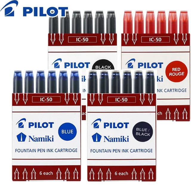 Pilot Brunnen Tintenpatronen IC50 für 78G und Smiley Stifte, 6 Stück, Blau und Schwarz - Bild 1