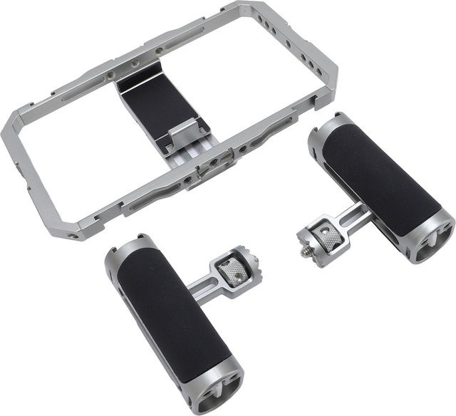 Igeteck Smartphone Video Rig Kit aus Aluminiumlegierung mit Silikongriffen in Silber - Bild 1