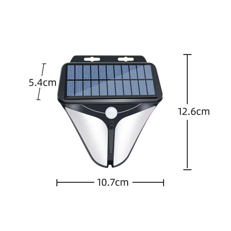 Solaralarm für den Außenbereich mit Bewegungssensor und 4 Modi, Wandleuchte mit Licht- und Tonsignal zur Sicherheit in Garten und Obstgarten, Schwarz - Bild 6