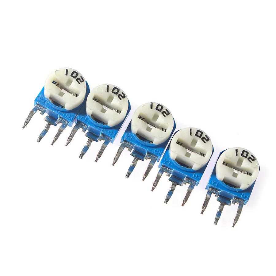 YTDMEN Trimmer Potentiometer RM063 Set mit 65 Stück, Einstellbarer Widerstand von 100R bis 1M, Farbe: Blau - Bild 2