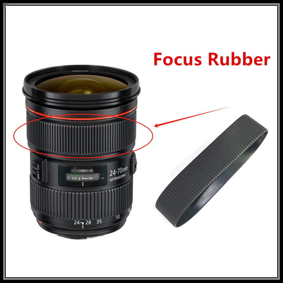 Canon EF 24-70mm f/2.8L II USM Objektiv Zoom Gummi Fokusring und Abdeckring in Schwarz - Bild 2