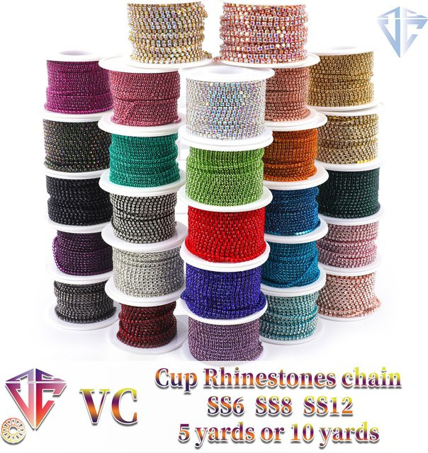 Bunte Strass Kette, Glas Strass, Damen - Bild 1