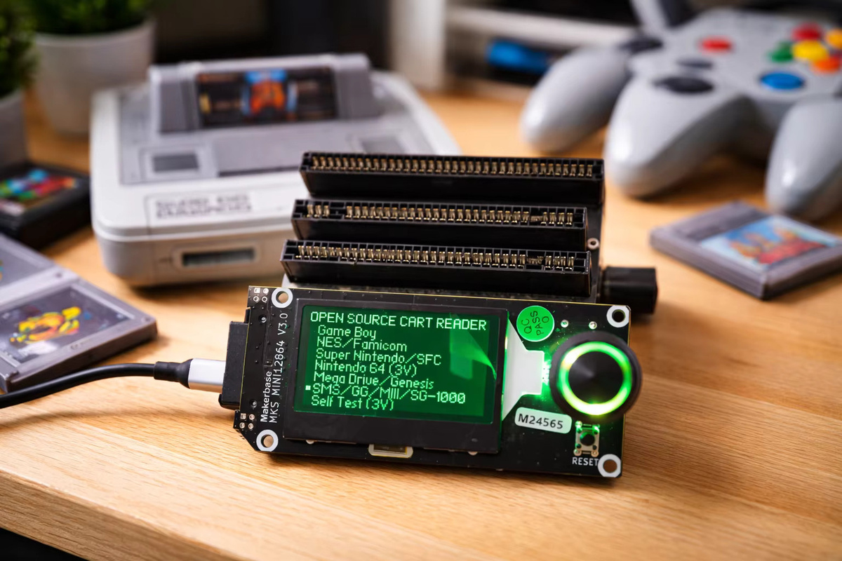 EVANOVM Sanni Cart Reader V5 DIY-Kit Retro-Spielkassetten-Dumper und ROM-Backup-Tool für MD NES SNES N64 GBA FC MSX in Schwarz - Bild 4