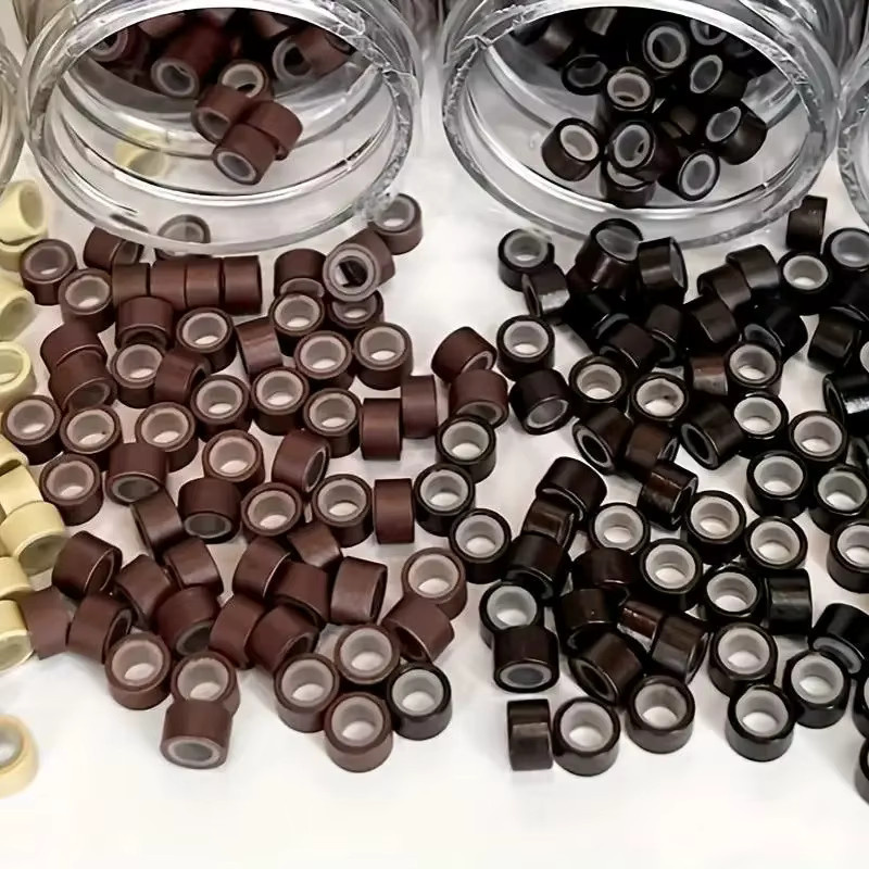 Mikroringe Verbindungsperlen für Echthaarverlängerungen, 5 mm, 100 Stück, mehrfarbig - Bild 5