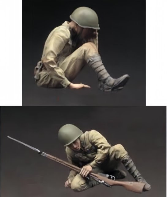 GK Rotarmee-Schütze, Soldatenmodell, 2-teiliges Set, 1/35 - Bild 1