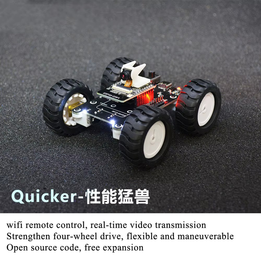 BinHex Wifi Roboter Auto mit Kamera, ESP32, Roboter Kit - Bild 3