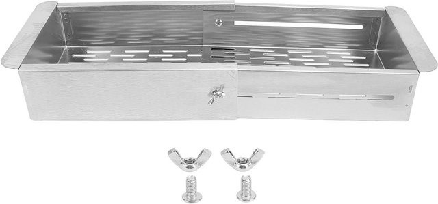 Ausziehbares Spülbecken Abtropfgestell von CosyHome aus Edelstahl in Weiß und Silber - Bild 1