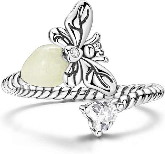 Parmuz Ring 925 Silber, Glühwürmchen, Offen, Damen - Bild 1