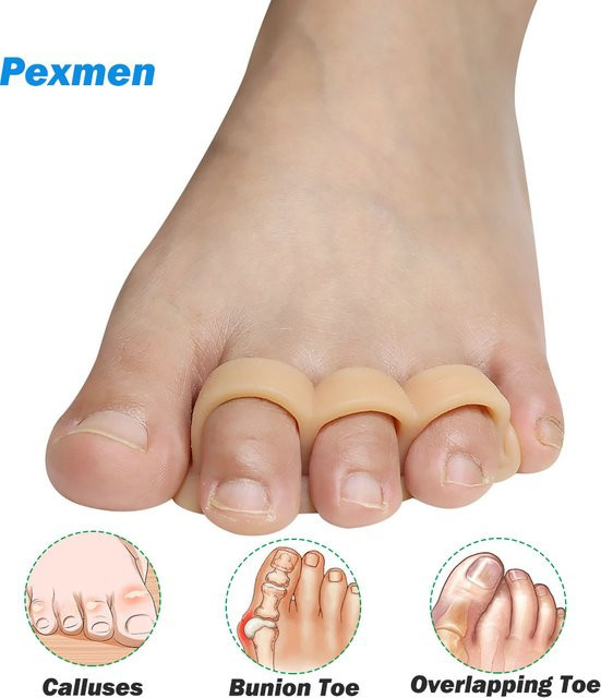Pexmen Gel-Zehenstützpolster, 2/4 Stück, Unisex - Bild 1