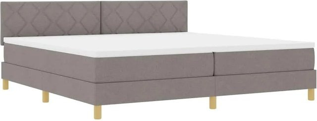 vidaXL Boxspringbett mit Matratze Hybrid-Design in Taupe, B/T: 200 x 200 cm - Bild 1