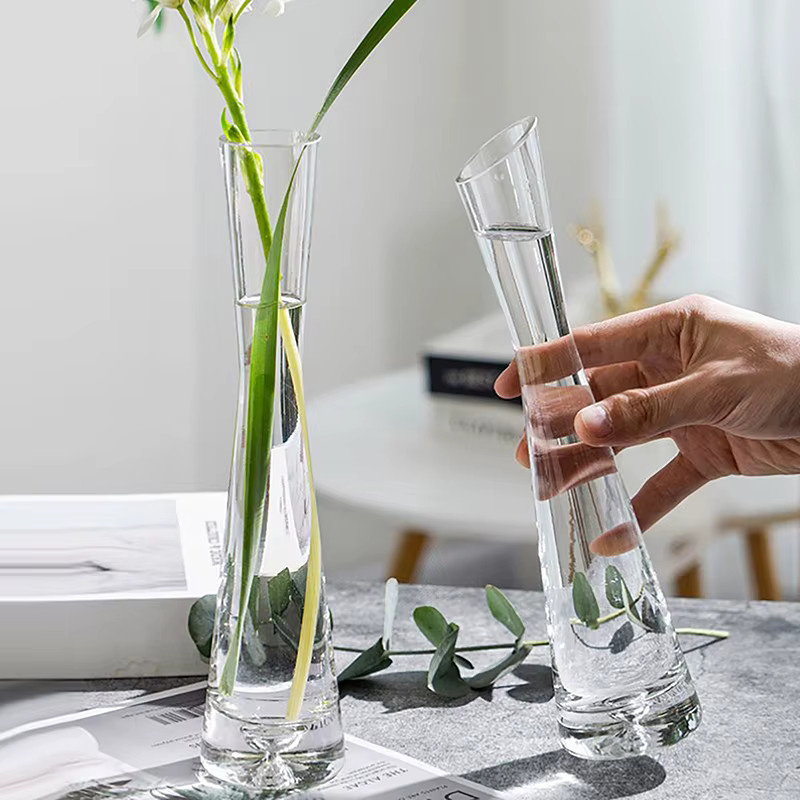 Transparente Glas Blumenvase für Hydroponik und Dekoration, runde Tischvase für Wohnkultur und Hochzeiten - Bild 2