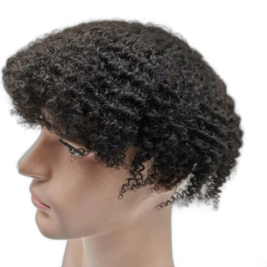 Nlw Afro Curl Toupet für Herren, 8mm, Full Lace Haarsystem - Bild 2